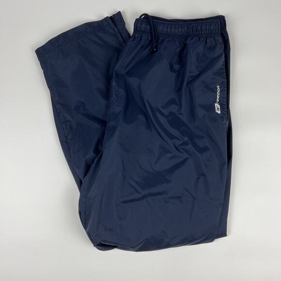 VTG Reebok Blue Track Pants Windbreakers Sports Activewear Ankle Zipper XXL - Picture 1 of 12